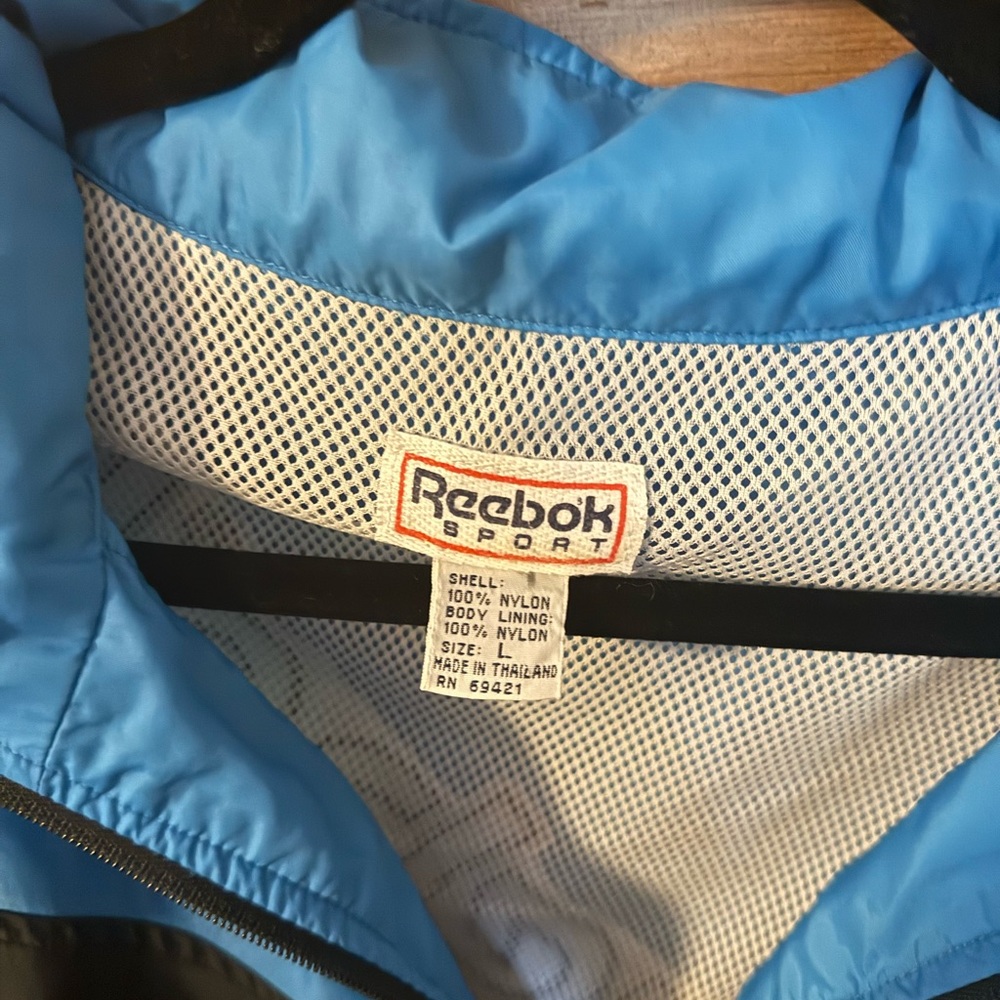 Vintage Reebok Sport Blue and Black windbreaker Jacket - Picture 4 of 4
